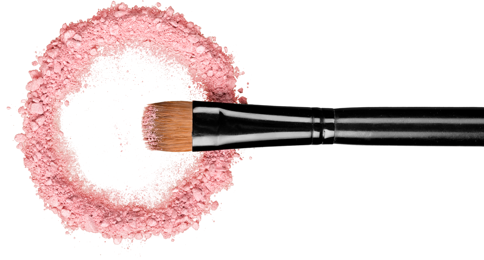 Makeup Brush and Cosmetic Powder Cutout