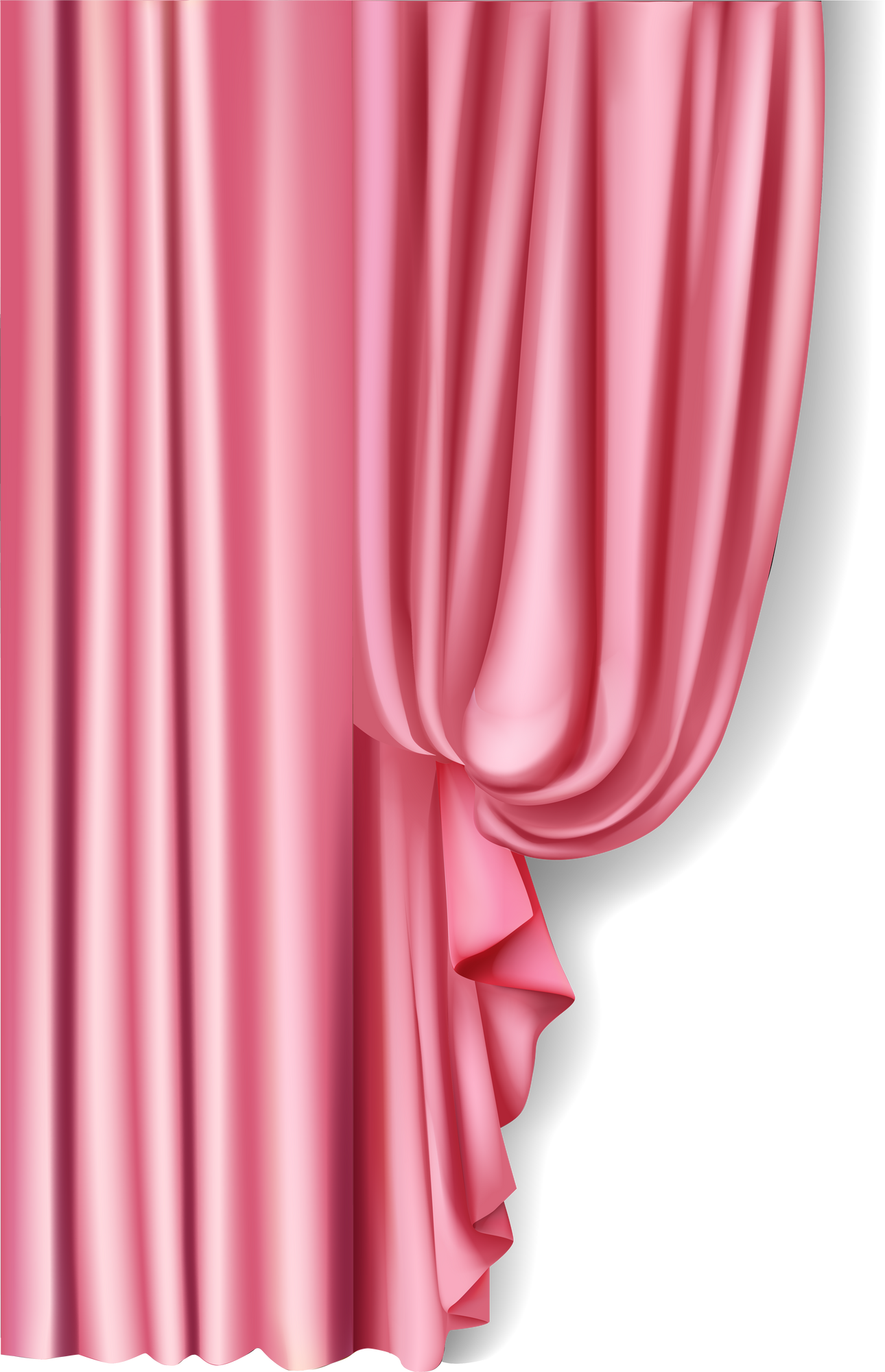 Pink curtains